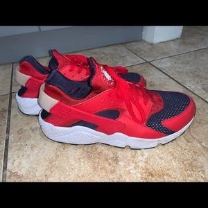 Nike blue red and white sneakers